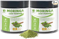 Organic Moringa Powder & Matcha Powder, Multi-Green Superfoods with Green Tea Resveratrol - Energy and Digestive Support, Rich in Antioxidants and Vitamin A D3 E B6 B12 Calcium, 5.64 oz 2 Pack