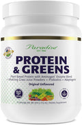Paradise Herbs ORAC Energy Protein & Greens Powder, Antioxidant Power of 24 Servings of Fruits & Vegetables in 1 Scoop + 20g Protein, Unflavored, 15 Servings