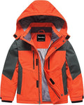 Pursky Boy's Waterproof Ski Jacket Kids Winter Snow Coats Fleece Raincoats Parka