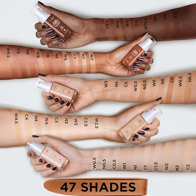 L'Oreal Paris True Match Super-Blendable Foundation, Medium Coverage Liquid Foundation Makeup, W0.5, Light, 1 Fl Oz