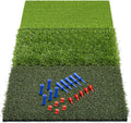 SAPLIZE Foldable Heavy-Duty Golf Hitting Mat, Practice Mat with 10mm EVA Rubber Backing, Larger Size for Indoor/Outdoor Swing and Chipping Practice, Anti-Deformation