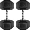 RitFit 5-650 LBS PVC Encased Hex Dumbbell Sets with Optional Rack for Home Gym, Hand weight with Chrome Handle for Strength Training, Workouts