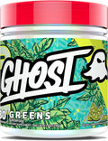 GHOST Greens Powder, Lime - 30 Servings - 19 Superfood Greens & Reds Powder, Fruits, Vegetables, Spirulina, & Chlorella, Prebiotics, 10 Billion CFU Probiotic & Digestive Enzymes - Gluten-Free