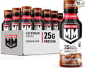 Muscle Milk Genuine Protein Shake, Chocolate, 14 Fl Oz Bottle, 12 Pack, 25g Protein, Zero Sugar, Calcium, Vitamins A, C & D, 6g Fiber, Energizing Snack, Workout Recovery, Packaging May Vary