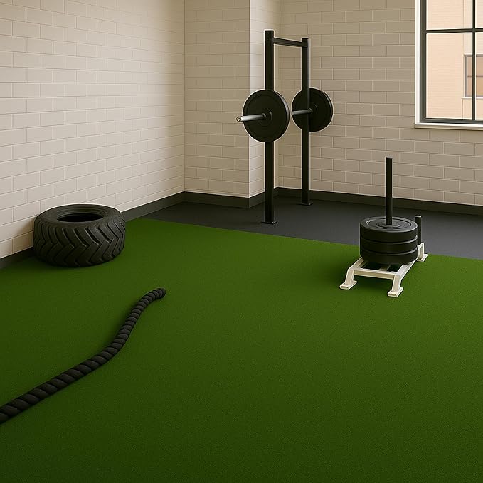 Ottomanson Artificial Turf Golf Hitting Mat 6'6" x 14' Indoor/Outdoor Waterproof Synthetic Fake Grass for Putting Practice Baseball Football Sports Gym Backyard, Custom Size 2' up to 30'