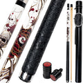 Collapsar CBP Pool Stick with 1X1 Hard Case,13mm Tip with Low Deflection Technology Billiard Cue,58" 2-Pieces 19-21 oz Professional Pool Cue Set