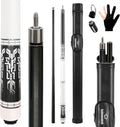 HomeSeason Glass Fiber Pool Cue 58" Professional Pool Stick 12.7mm 4-Layer Tip Low Deflection Cue Stick, 3 * 8/8Joint Pin, Ultra-Smooth, Billiard Cue Sticks