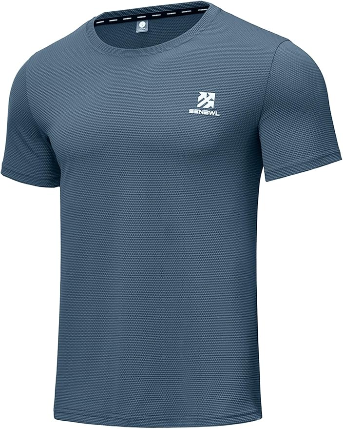 Moisture Wicking Quick Dry Soft Pickleball Workout Hiking Camping Running Shirts for Men Outdoor Sports