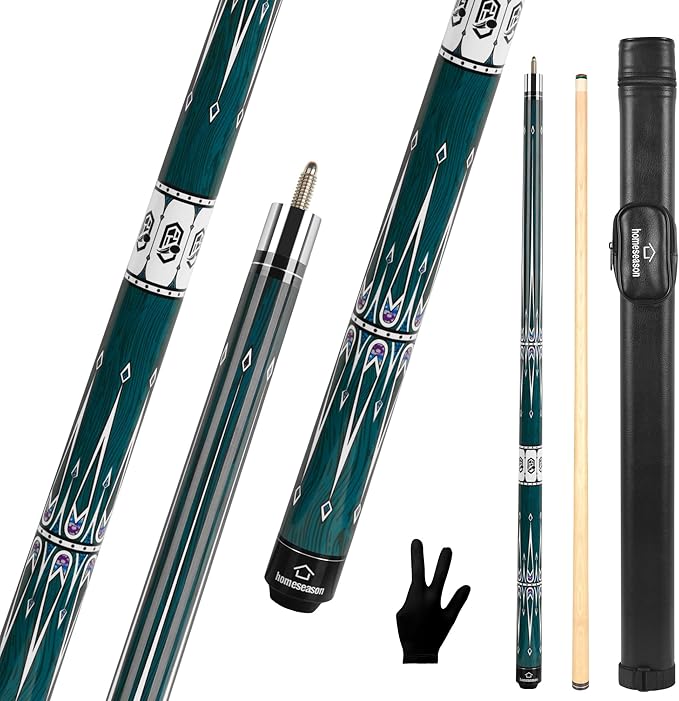 HomeSeason Pool Cue Stick 57" Billiard Cue Sticks Professional Low Deflection Pool Sticks