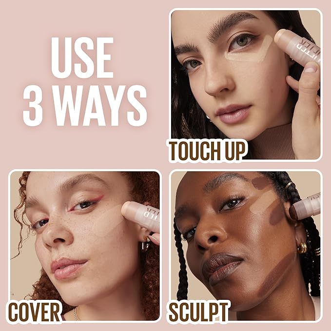 Maybelline Lifter Stix Multi-Use Face Stick - Contour, Bronzer, Concealer and Foundation Stick, All-In-One Creamy Face Makeup with Cranberry Seed Oil, 50, 1 Count