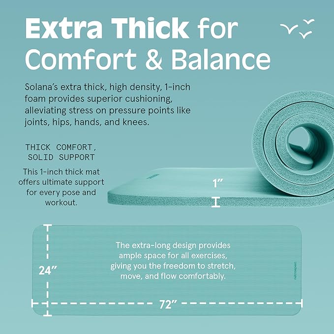 Retrospec Solana 1 inch Yoga Mat