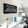 Tailored Canvases Personalized Gym Sign Wall Art Decor - Motivational Canvas for Home Gym, Workout Room, Garage, Fitness Center - Workout Inspirational Posters - Excuses Don't Burn Calories Dark, 20x10in