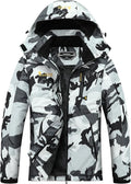 MOERDENG Women's Waterproof Ski Jacket Warm Winter Snow Coat Mountain Windbreaker Hooded Raincoat Jacket