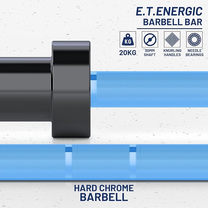7ft Olympic Barbell Bar 45LB Load 1500lbs Capacity Available, for Gym Home Exercises, Weightlifting, Powerlifting for 2" Olympic Plates
