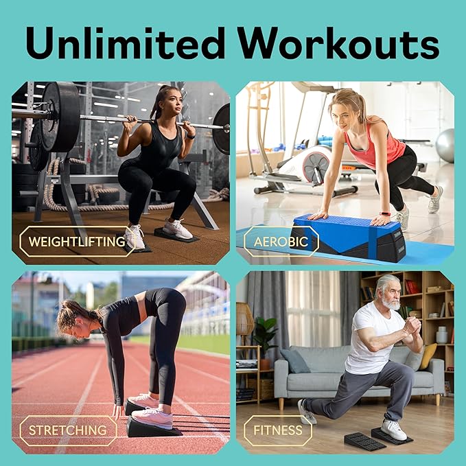 Squat Wedge - Squat Wedge Block 520 LBS Weight Capacity - Slant Board for Calf Stretching - Calf Stretcher Slant Board - yoga blocks