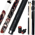 Collapsar CBP Pool Stick with 1X1 Hard Case,13mm Tip with Low Deflection Technology Billiard Cue,58" 2-Pieces 19-21 oz Professional Pool Cue Set