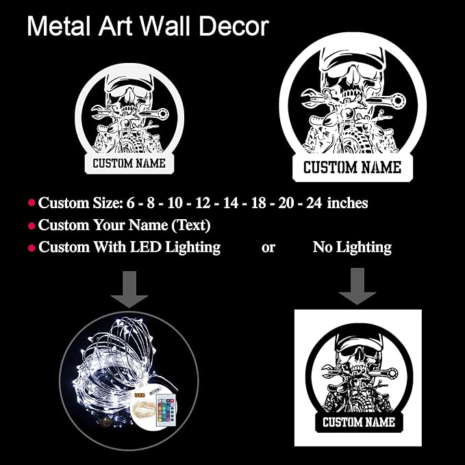 Personalized Football Metal Wall Art LED Light, American Sign, Wall Decor, Birthday Xmas Gift