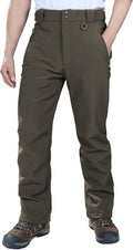 Outdoor Ventures Men's Lite Waterproof Windproof Fleece Lined Warm Hiking Ski Snow Pants Expandable-Waist