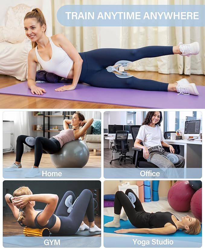 Hip Trainer Kegel Exerciser, Pelvic Floor Trainer, Kegel Trainer for Postpartum Rehabilitation, Trimmer Inner Thigh, Thigh Toner Workout