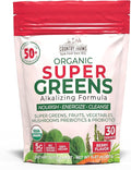 Country Farms Super Greens Berry Flavor, 50 Organic Super Foods, USDA Organic Drink Mix (Wheat Grass, Spirulina, Chlorella) Mushrooms & Probiotics, with Fiber, Gut Health, Natural Energy, 30 Servings