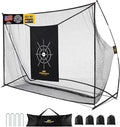 PodiuMax Golf Net, 10x7ft Golf Practice Net with Noise Reduce Silk Target Driving Real Balls, Hitting Nets for Backyard Garage, Improve Chipping Putting Pitching, Gift for Men & Golfers