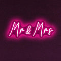 Mr&Mrs Neon Sign for Wedding Dimmable Mr Mrs Neon Signs Led Neon Sign for Party Neon Light Sign Mr & Mrs Sign for Anniversary Valentine's Day Wall Decor Gift