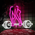 Neon Woman Barbell Neon Sign Dumbbell Lady Neon Light Barbell Light Sign Dimmable Weightlifting LED Neon Light for Home Gym Decor Bar Pub Lifting Wall Room Decor Man Cave Game Room 16.5"×12.4"