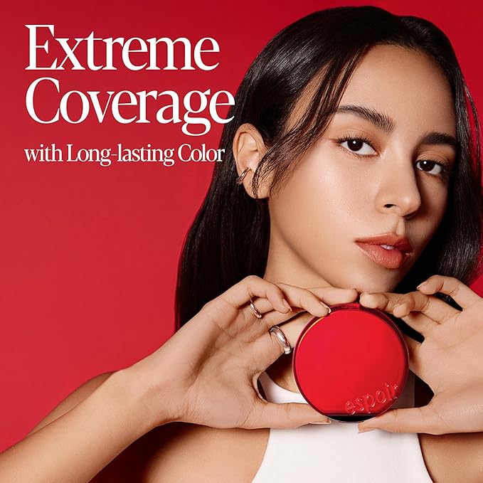 espoir [NEW] Be Velvet Cushion Foundation | Quick and Easy Coverage with Long-lasting Color by Zero Oxidation (#21 Ivory, 0.46 Ounce (Pack of 1))