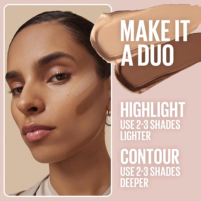 Maybelline Lifter Stix Multi-Use Face Stick - Contour, Bronzer, Concealer and Foundation Stick, All-In-One Creamy Face Makeup with Cranberry Seed Oil, 70, 1 Count