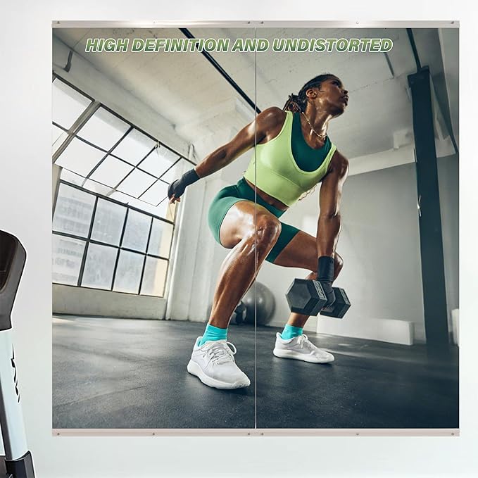 ROOMTEC Workout Mirrors for Home Gym 72"x36", Large Wall Mirror Full Length for Fitness, Yoga, Big Wall Mounted Frameless Glass Mirror for Garage, Dance Studio, Bedroom