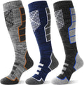 Anlisim 3 Pairs Unisex Merino Wool Ski Thermal Warm Thick Knee High Long Socks