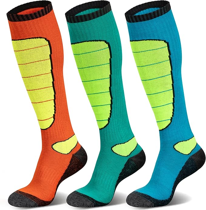 Hylaea Merino Wool Ski Socks, Cold Weather Socks for Snowboarding, Snow, Winter, Thermal Knee-high Warm Socks, Hunting