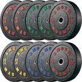 2 Inch Bumper Plates，10-500lbs，Barbell Rubber Olympic Weight Plates Set for Home Gym, Strength Training & Weight Lifting, Multiple Options Colors