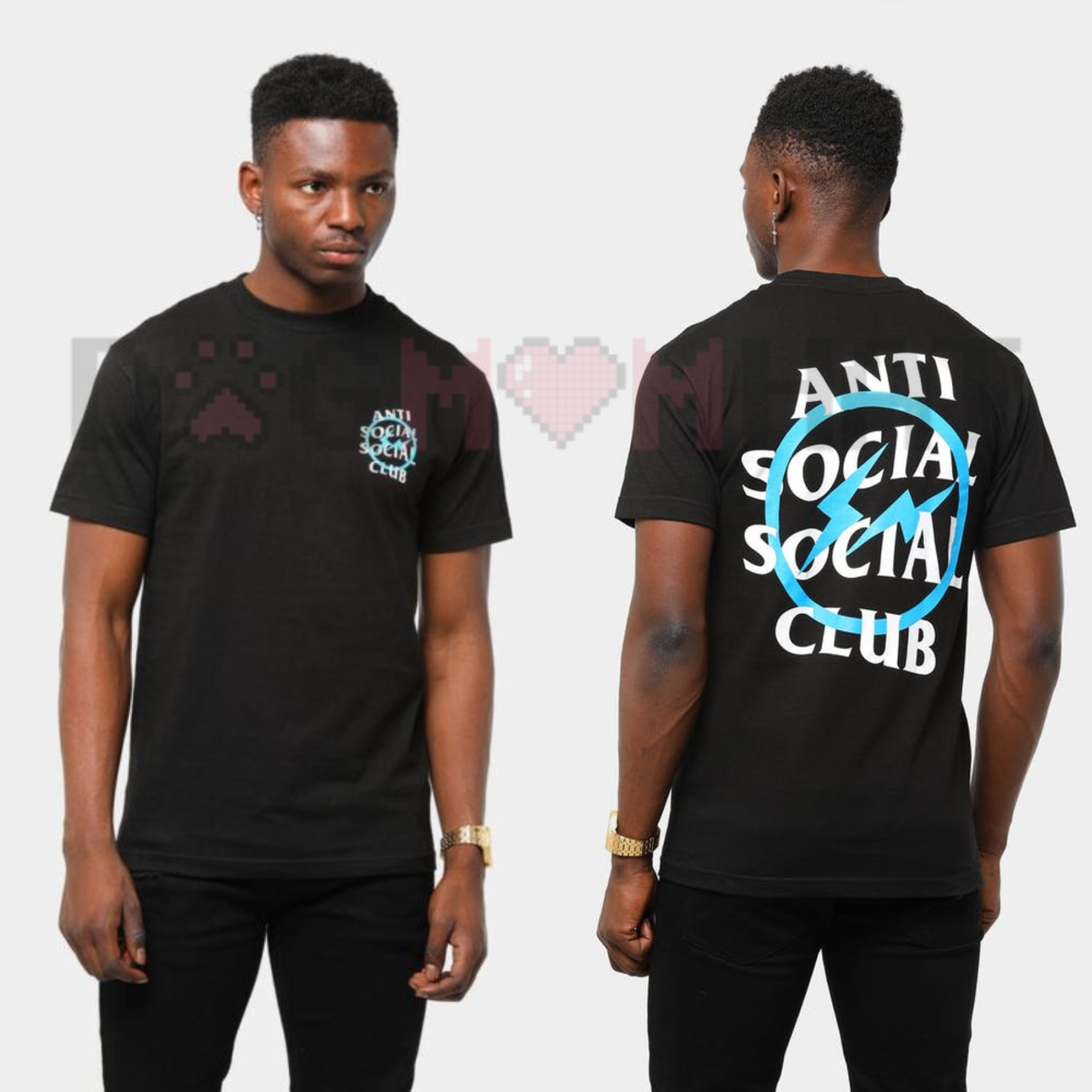 Anti Social Social Club x Fragment Blue Bolt T-Shirt