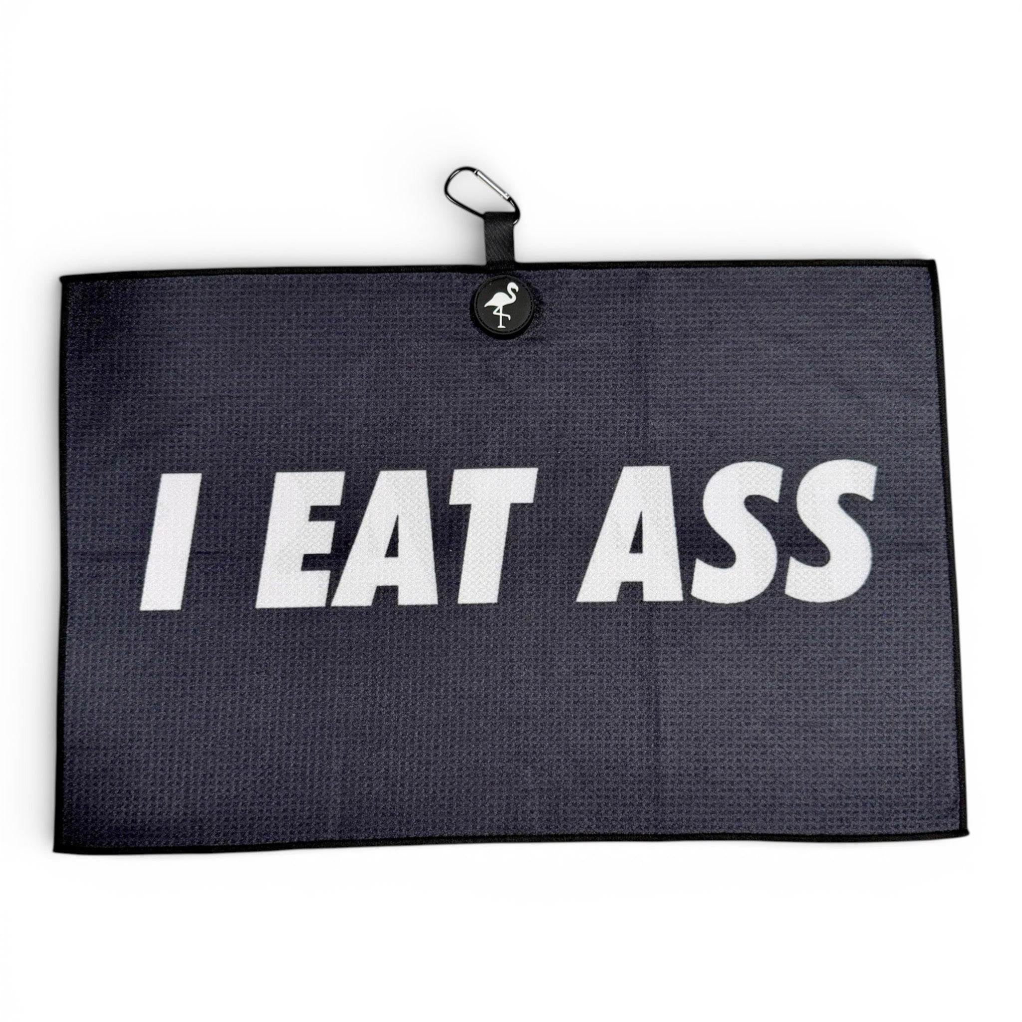 Novelty Black Golf Towel | Premium Double-Sided Microfiber | Heavy-Duty Magnetic Towel with Carabiner Clip | 24 x 16 in