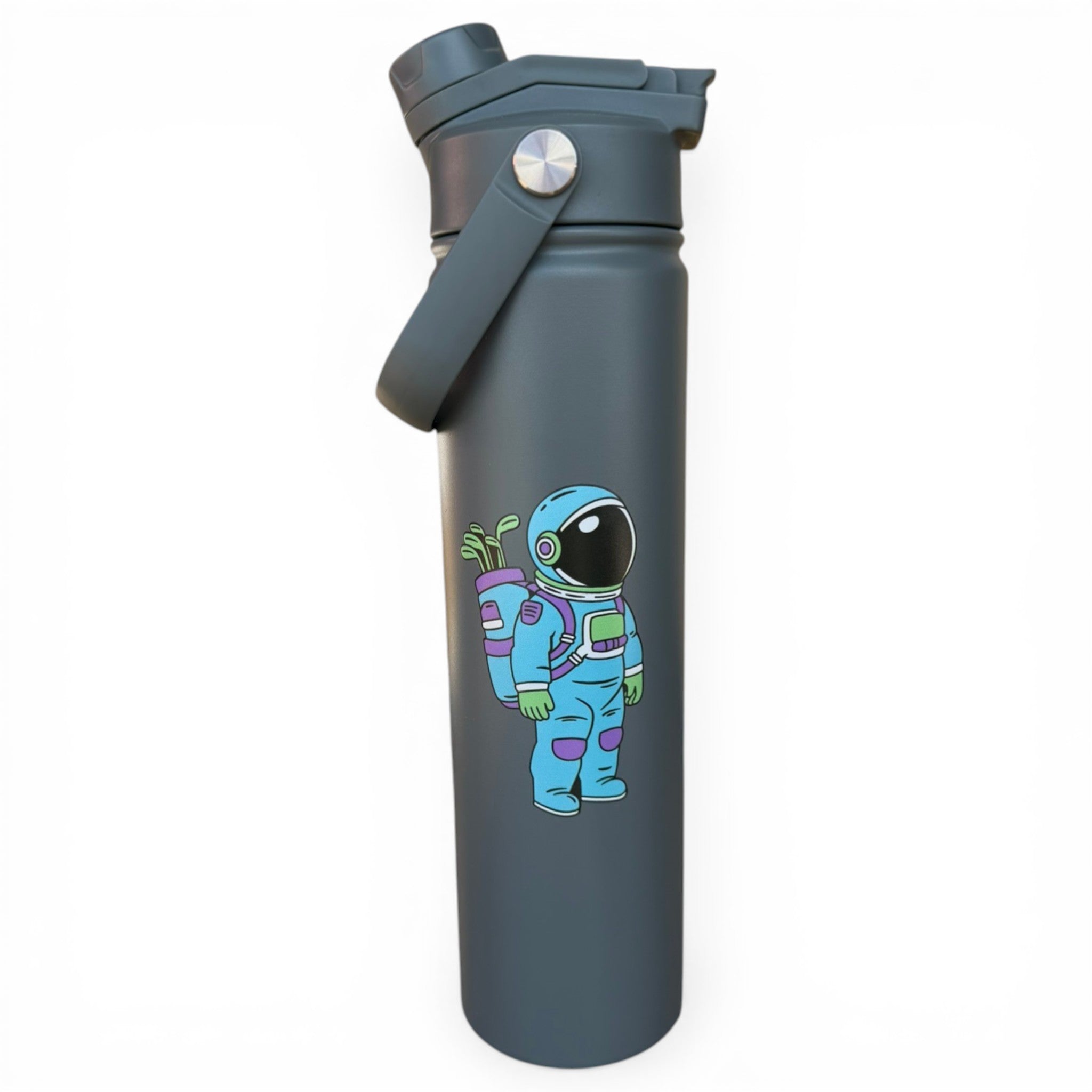 Hydration Bottle – Astronaut Walker | 25oz Insulated Stainless Steel | Chug Lid w/ Carry Handle