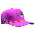 Marlin Golf Hat | Snapback Cap | Built-in Magnetic Ball Marker Holder + Marker Included | Adjustable Purple