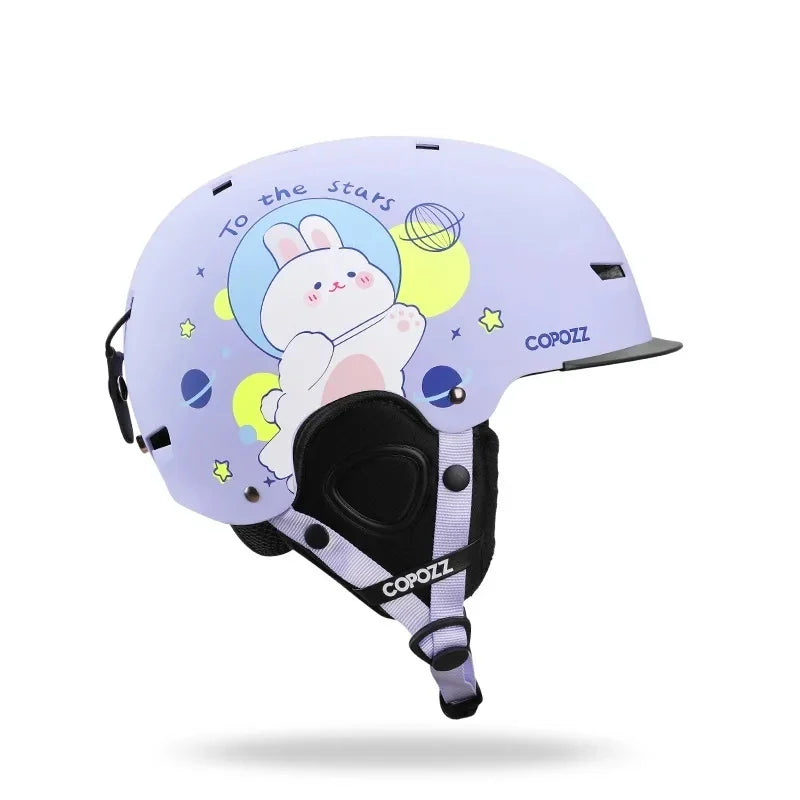 Protect Your Little Ones Cartoon Kids Ski Helmet