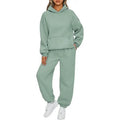 Women's 2 Piece Winter Hoodie and Sweatpants Set With Pokckets