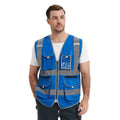 Heavy Duty Reflective Safety Vest with 9 Pockets and Zippers