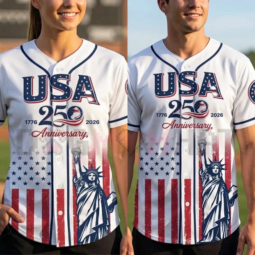 USA 250th Anniversary Baseball Jersey – Semiquincentennial Celebration Top