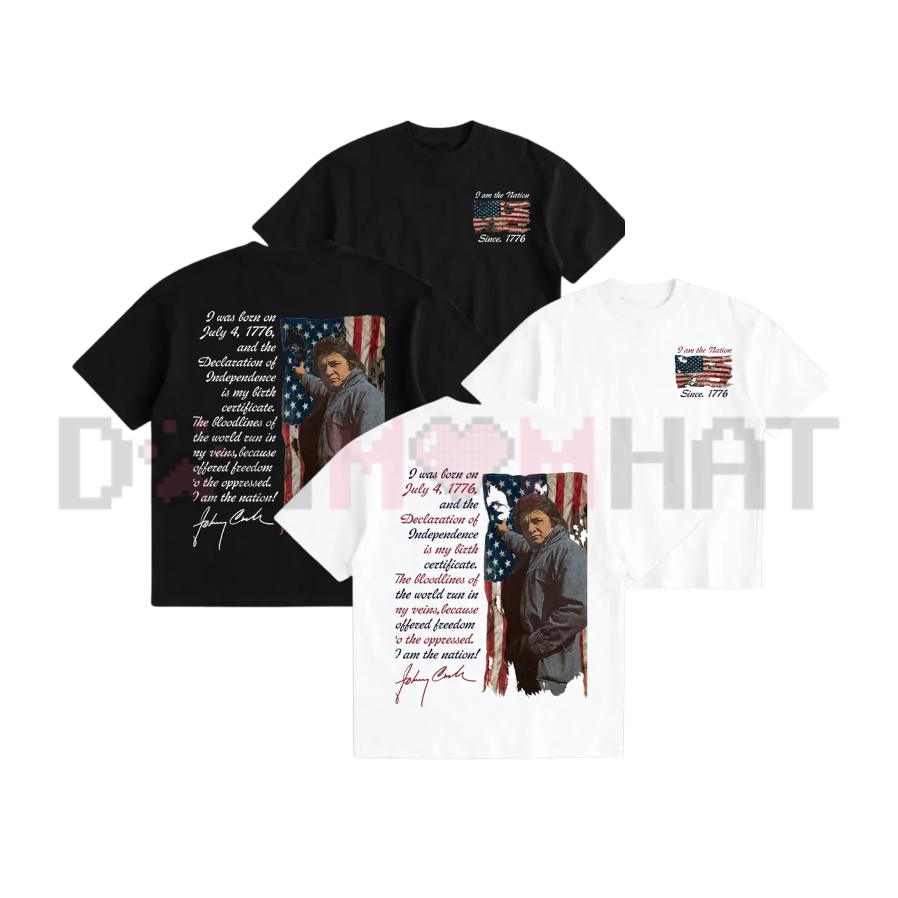 Vintage "I AM THE NATION" Music Singer Shirt – Retro Outlaw 2-Sided Tee