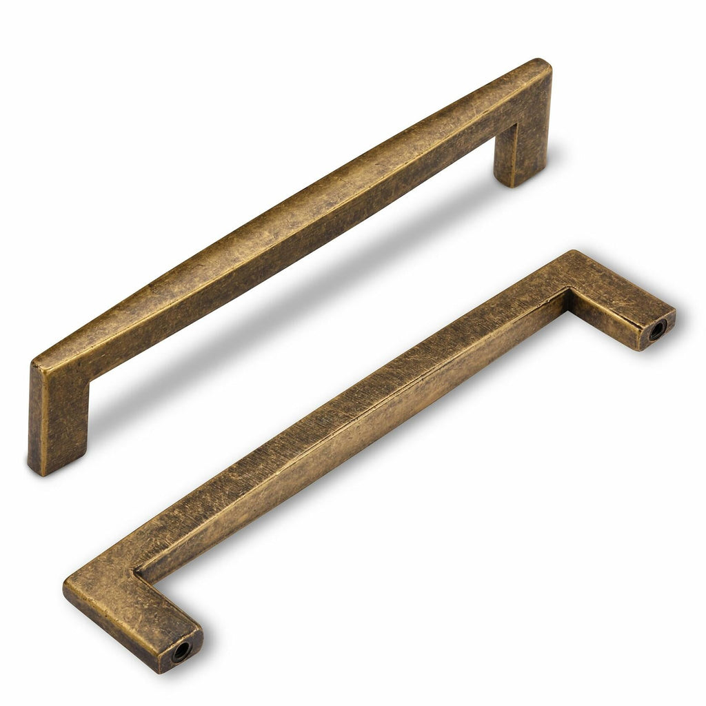 MARGUERASW 6 Pack 5 Inch Antique Brass Cabinet Pulls Zinc Vintage Style
