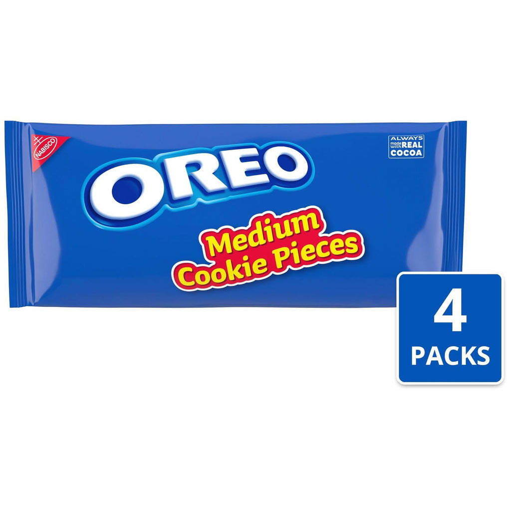 OREO Chocolate Sandwich Cookies Medium Pieces 4 Pack 2.5 lb Bags Total 10 lb